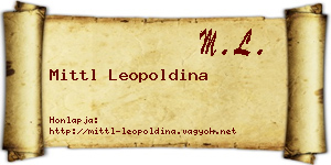 Mittl Leopoldina névjegykártya